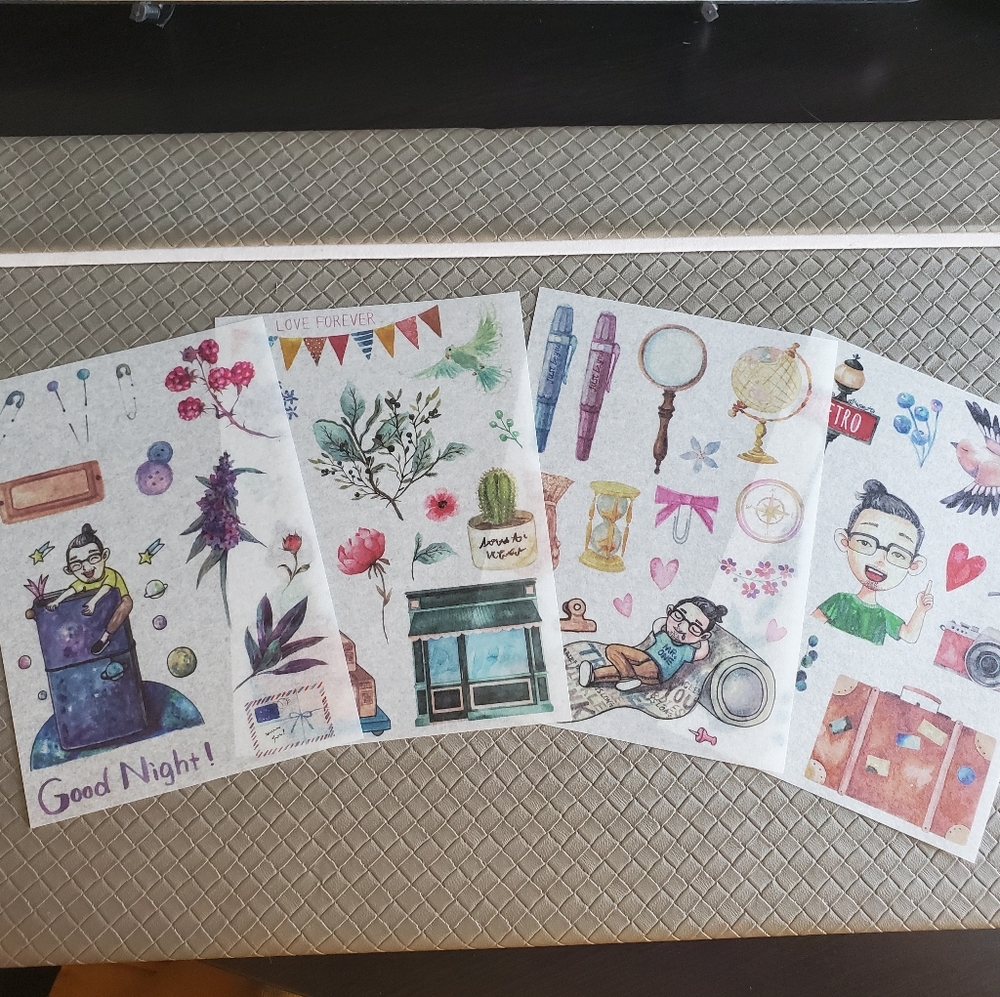 Stickers, a bundle of 4 sheets